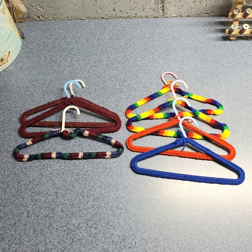 Handmade, Knitted Children's Hangers Bundle of 7